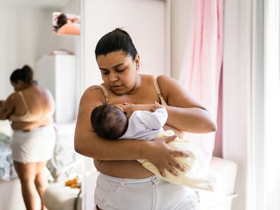 Mom nursing her infant