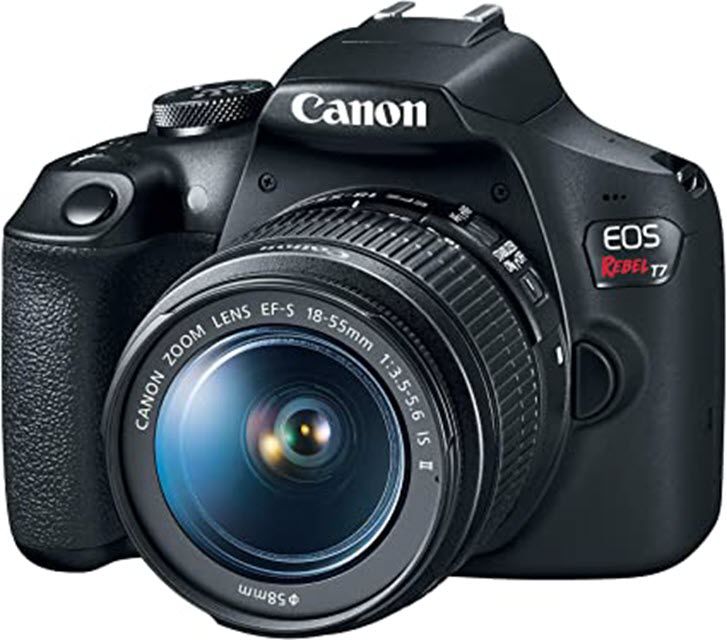EOS Rebel T7单反相机，18-55mm镜头|内置Wi-Fi | 24.1 MP CMOS传感器| DIGIC 4+图像处理器和全高清视频