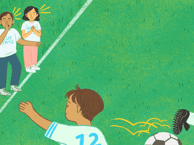 Child playing soccer