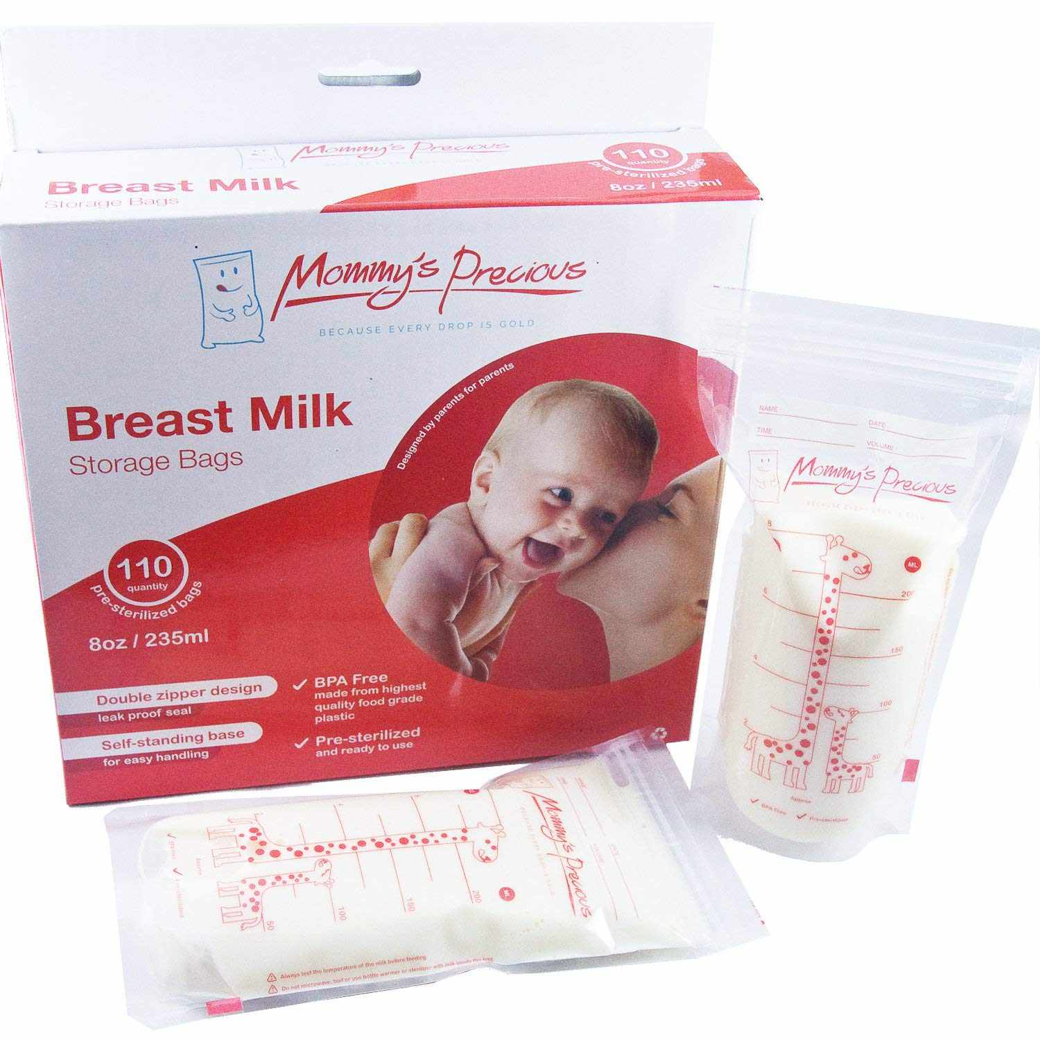 妈咪珍贵的110计数母乳收纳袋