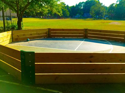 Gaga ball pit at school playground