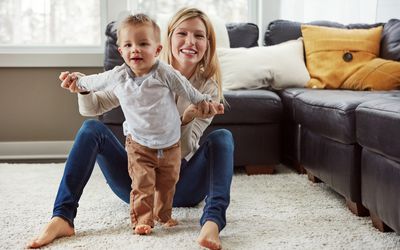 Toddler learning to walk