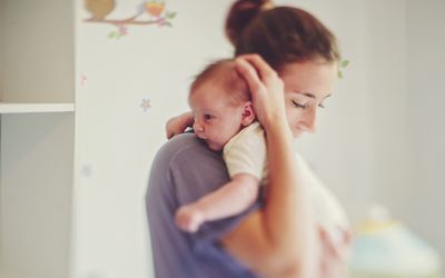mom and baby