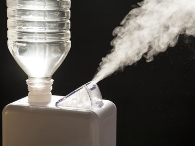 Compact home humidifier creates vapor.