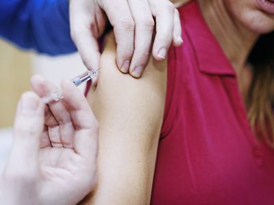 Woman Getting a Vaccination
