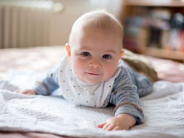 Baby boy on a blanket