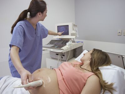 Woman getting an ultrasound