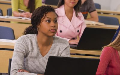 学生坐教室