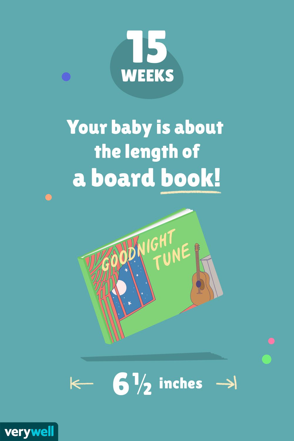 At 15 weeks pregnant, your baby is about the length of a board book