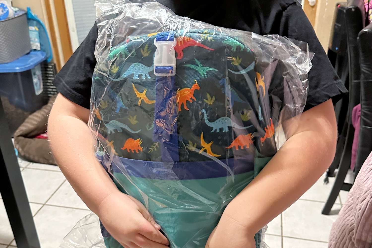 Wildkin Pack-it-All Backpack wrapped in plastic wrap