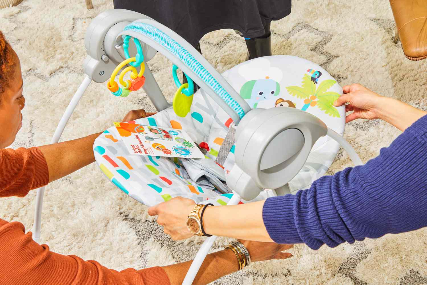 Ingenuity Bright Starts Playful Paradise Portable Swing