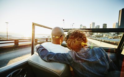 couple driving together