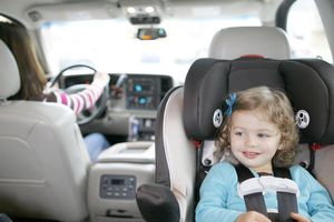 Toddler in rear-facing car seat
