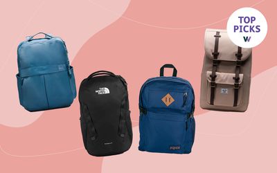 collage of backpacks