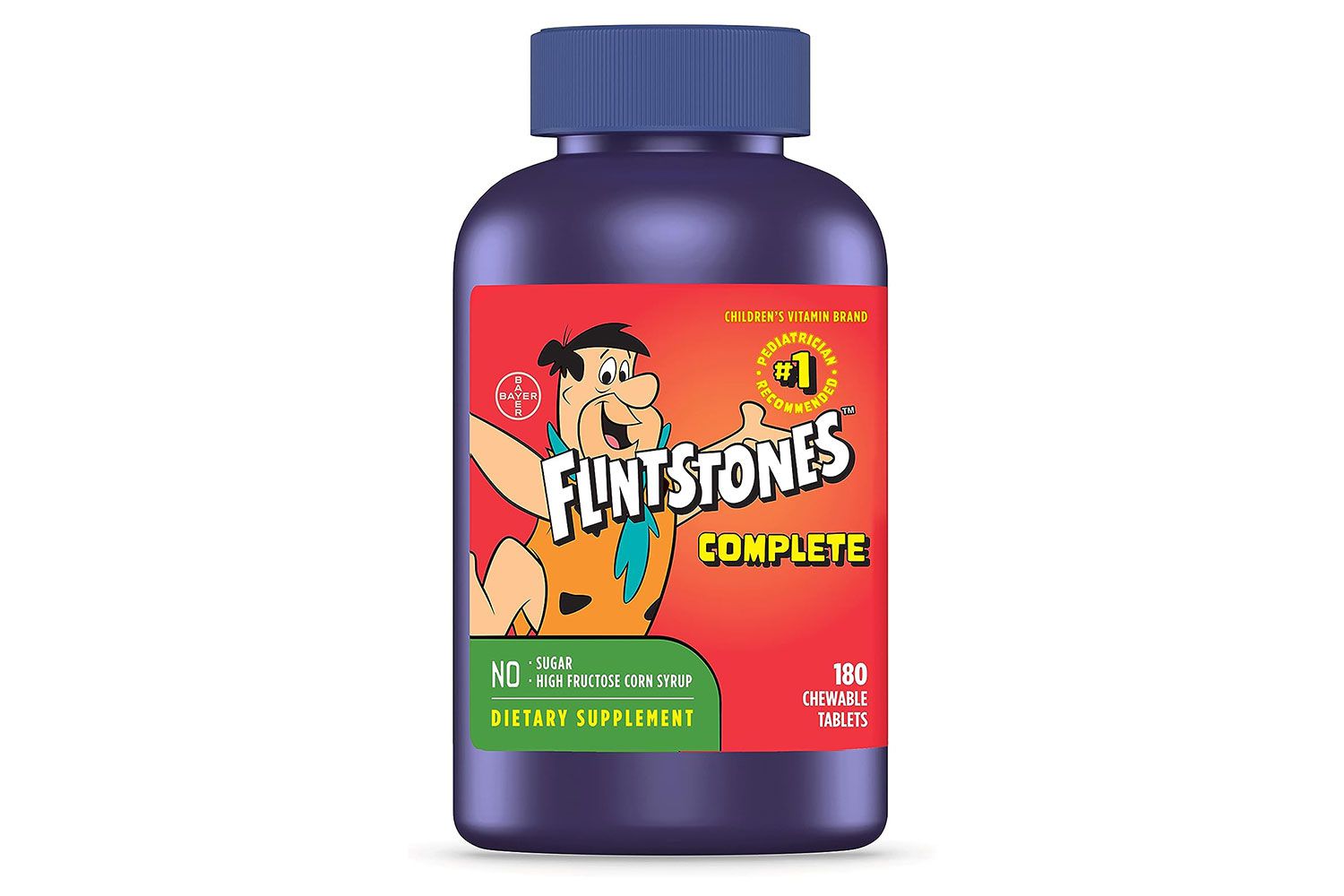 Flintstones Chewable Kids Vitamins, Complete Multivitamin for Kids and Toddlers with Iron, Calcium, Vitamin C, Vitamin D & more, 180 count (Packaging May Vary)