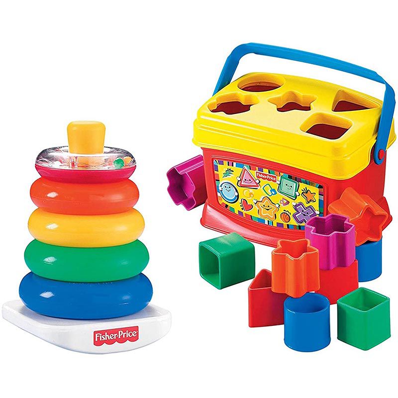 Fisher Price Rock-a-Stack和Babyâ的First Blocks Bundle