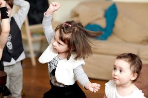 Gross motor activities for preschoolers - little girl dancing