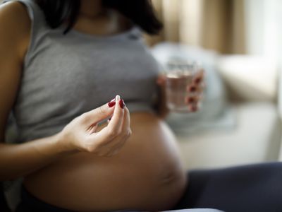 Pregnant woman taking antibiotics