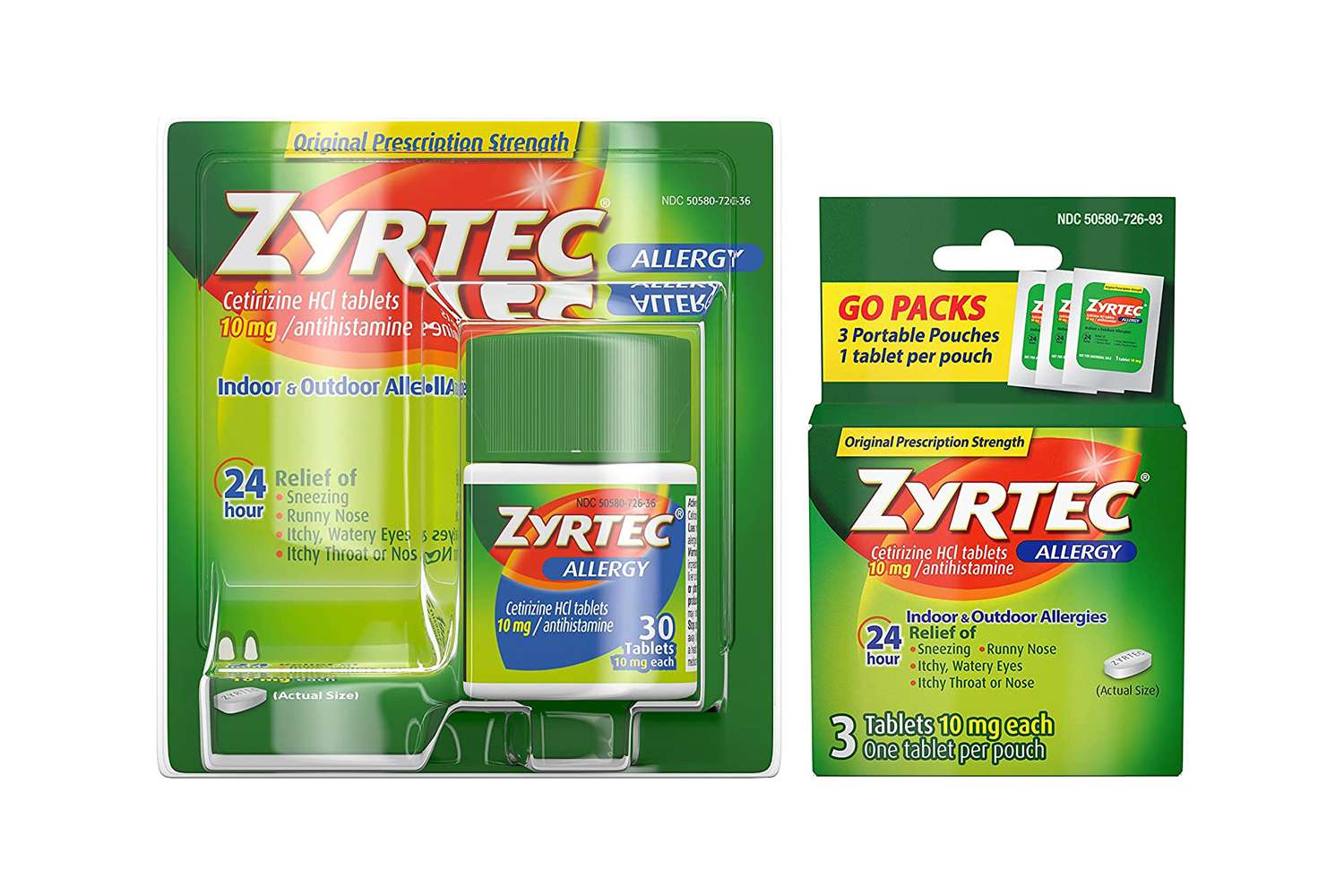 Zyrtec 24-Hour Allergy Relief Tablets