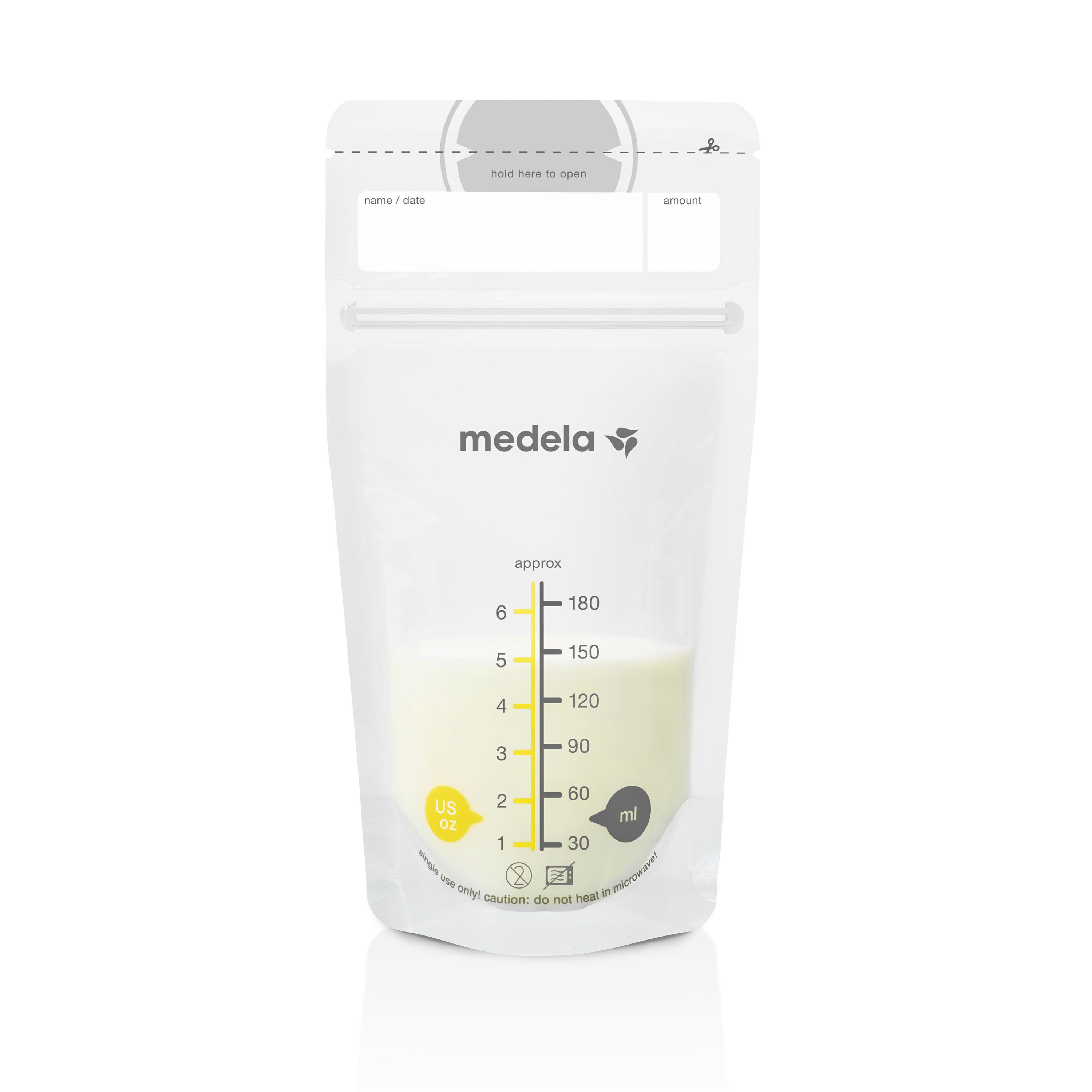 Medela母乳储存袋，100计数准备使用母乳储存袋母乳喂养