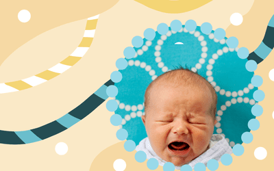 Photo illustration of baby crying
