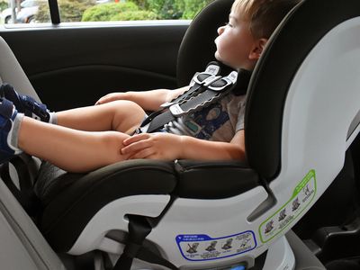 Child strapped in a Britax Marathon ClickTight Convertible Car Seat