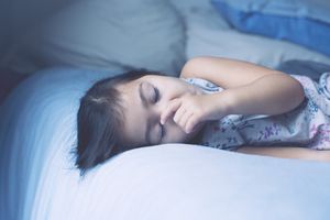 Little girl asleep, portrait