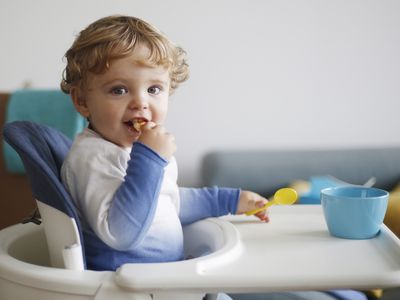 Little boy eating