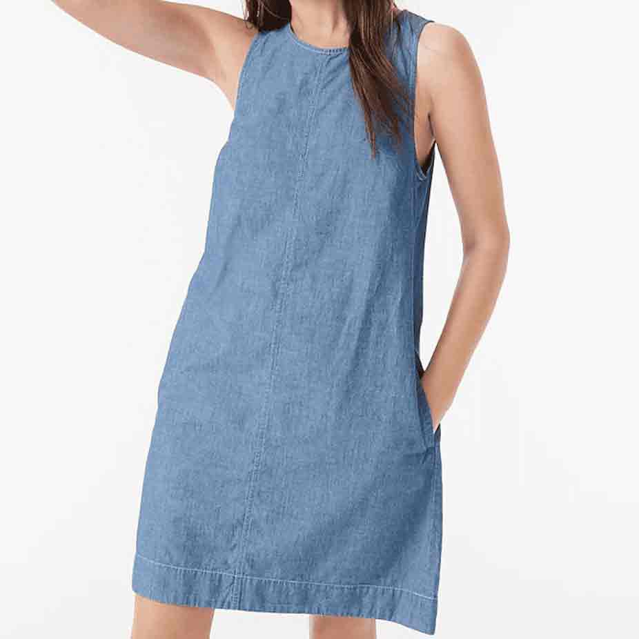 J.Crew Chambray直筒连衣裙