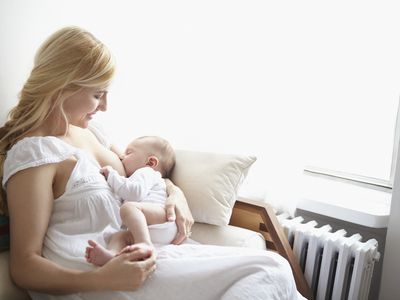 Mother breastfeeding baby