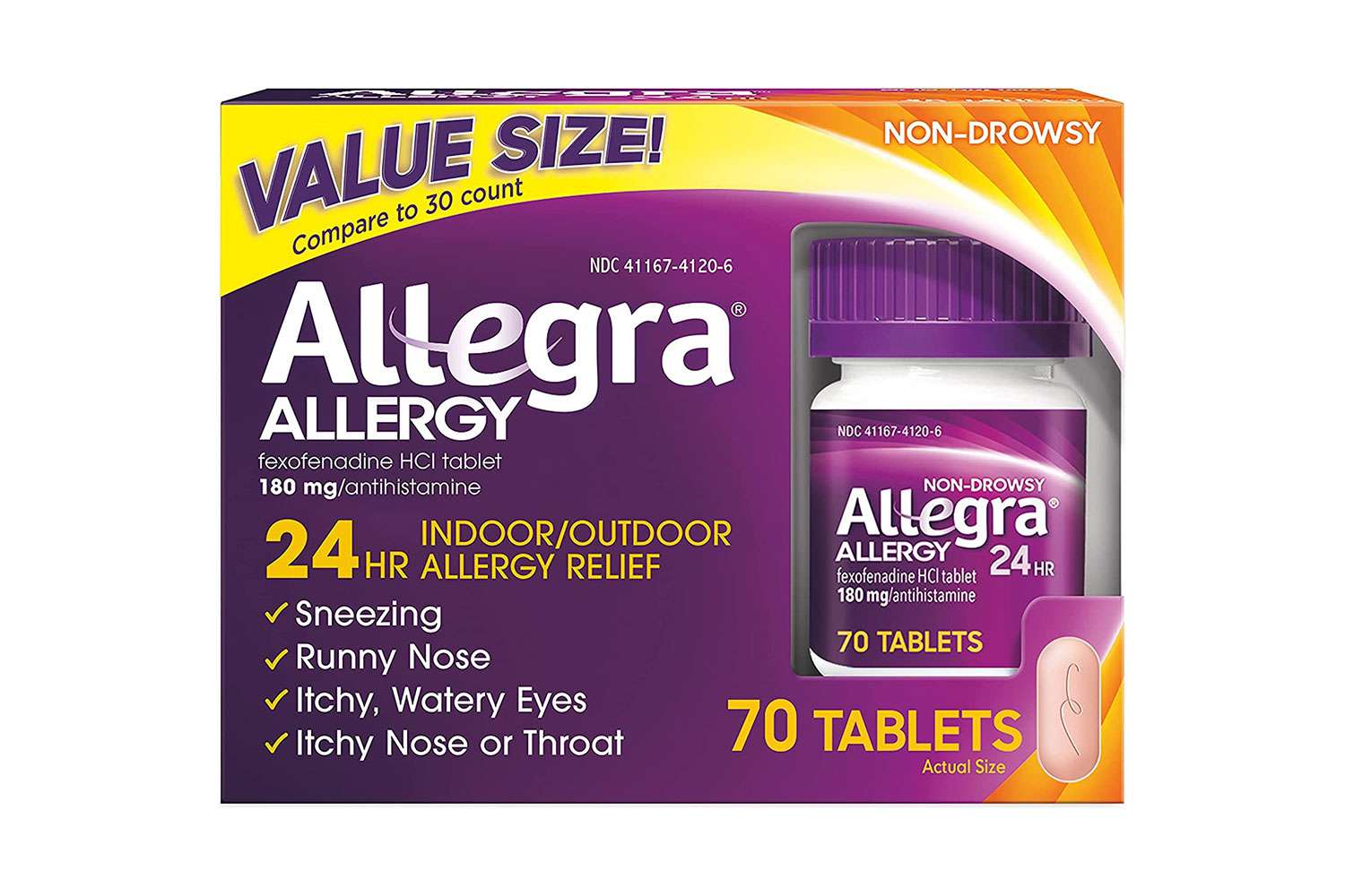Allegra Adult Non-Drowsy Antihistamine Tablets