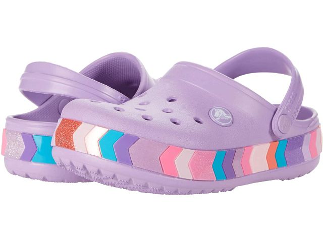 儿童洞洞鞋Crocband Chevron串珠木屐