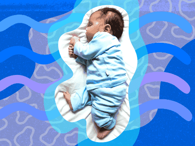 Photo illustration of sleeping baby