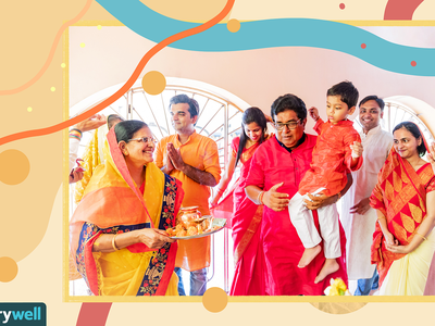 Family celebrating Diwali