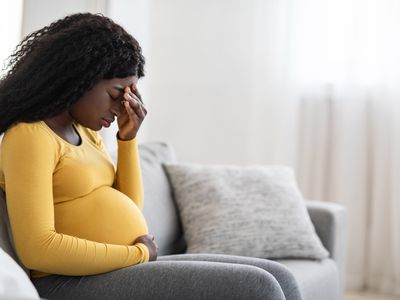 anxious pregnant woman