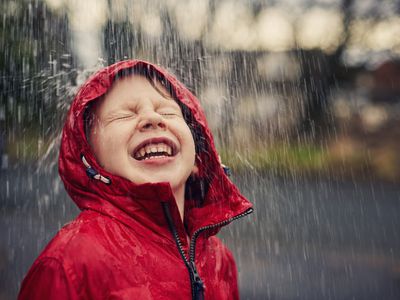 Boy in the rain