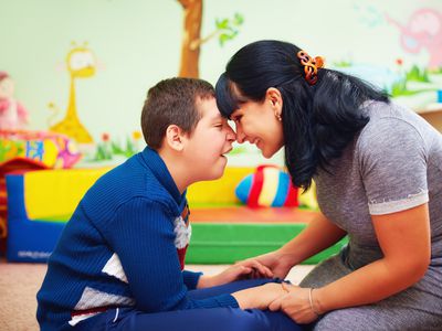 mom and special needs son